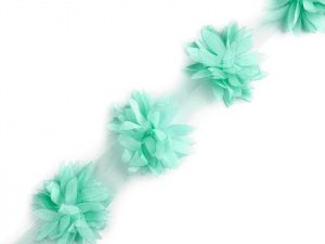 Prýmek květ na tylu šíře 60 mm