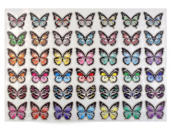 Nažehlovačka motýl s kamínky