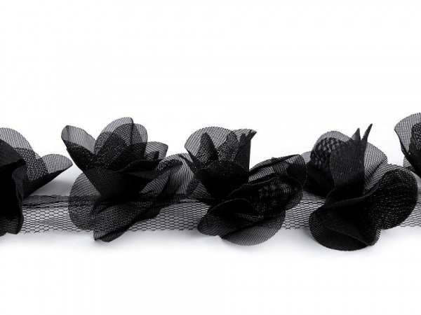 Prýmek mašle / motýlek na tylu šíře 65 mm