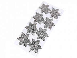 Nažehlovací květ s kamínky Ø62 mm