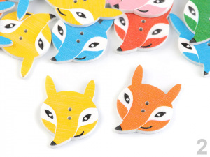 Dřevěný dekorační knoflík zvířátka