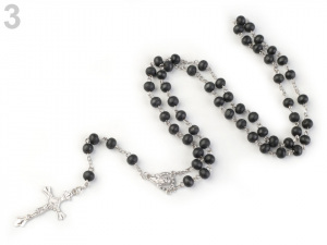 Růženec s dřevěnými korálky v krabičce