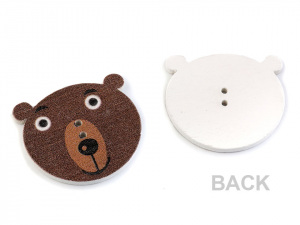 Dřevěný dekorační knoflík zvířátka