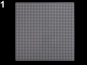 Plastová kanava / mřížka vyšívací srdce, čtverec