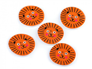 Dřevěný dekorační knoflík zvířátka