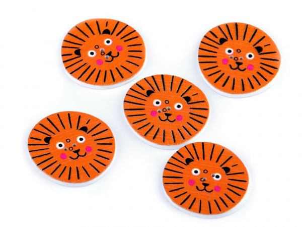 Dřevěný dekorační knoflík zvířátka