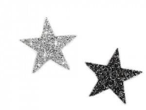 Nažehlovací hvězda s kamínky velká