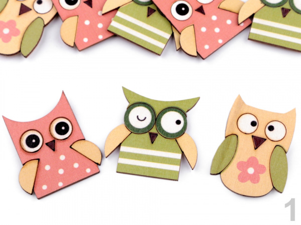 Samolepicí dekorace ptáček, květina, sova