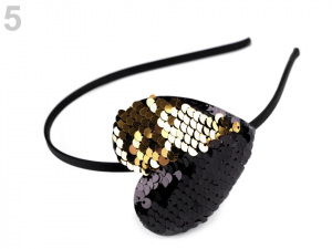 Čelenka do vlasů s flitrovým srdcem