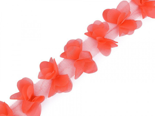 Prýmek mašle / motýlek na tylu šíře 65 mm