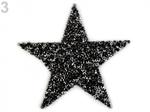 Nažehlovací hvězda s kamínky velká