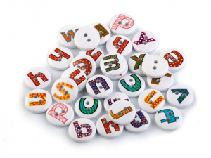 Dřevěný dekorační knoflík písmena