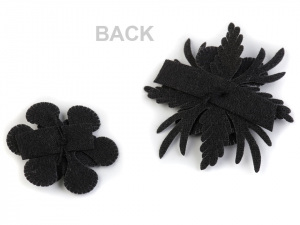 Textilní květ 3D s korálky