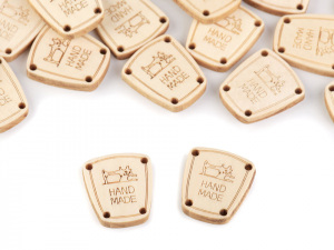 Dřevěná cedulka / ozdoba Handmade  17x20 mm
