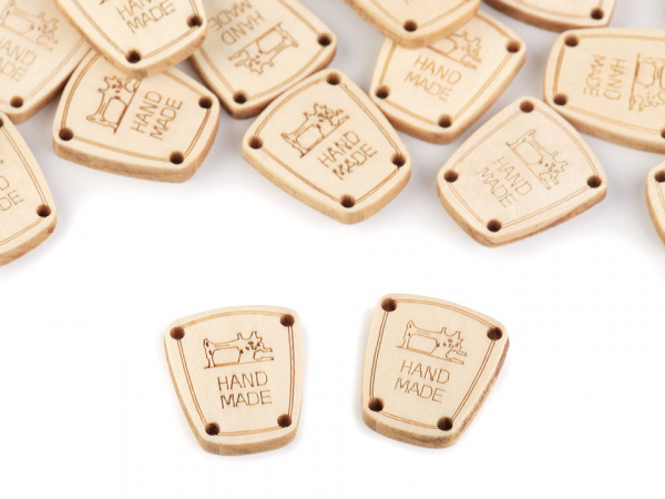 Dřevěná cedulka / ozdoba Handmade  17x20 mm