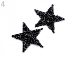 Nažehlovací hvězda s kamínky malá