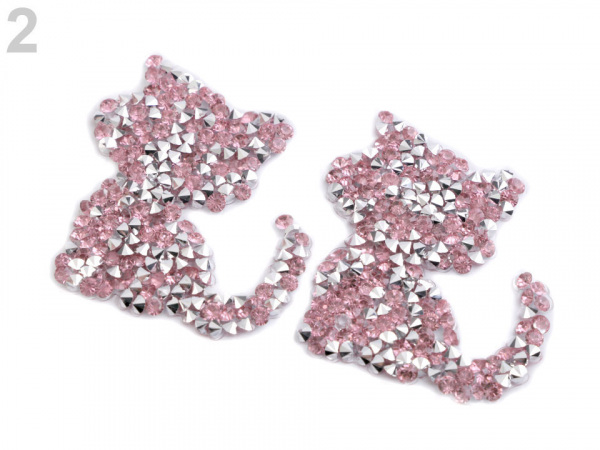 Nažehlovací kočka s kamínky