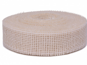 Stuha jutová šíře 40 mm - Přírodní