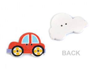 Dřevěný dekorační knoflík auto