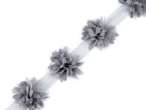 Prýmek květ na tylu šíře 60 mm