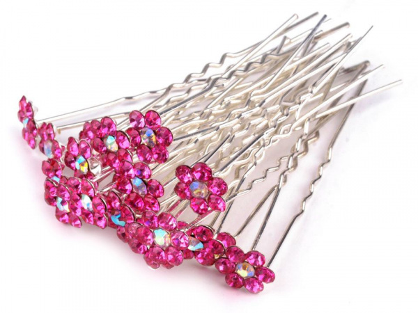 Štrasová vlásenka květ Ø6 mm