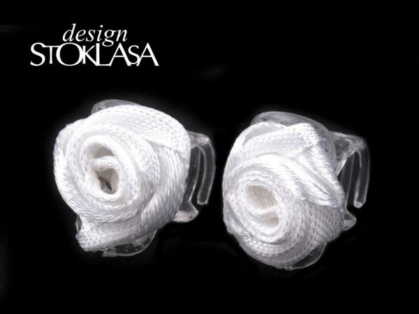 Skřipec do vlasů 10x13-15 mm s růžičkou ELIS