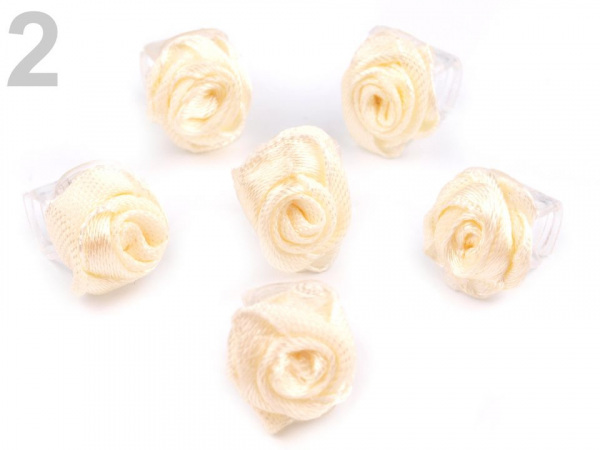 Skřipec do vlasů 10x13-15 mm s růžičkou ELIS