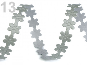 Saténový prýmek šíře 10 mm květ