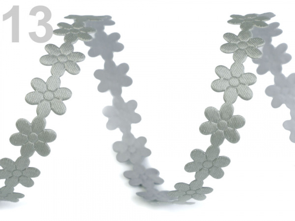 Saténový prýmek šíře 10 mm květ