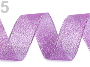 Brokátová stuha šíře 25 mm s lurexem, vánoční