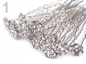 Štrasová vlásenka květ Ø6 mm