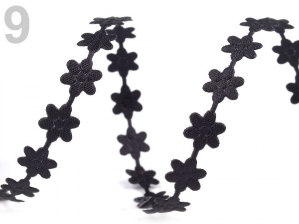 Saténový prýmek šíře 7 mm květ