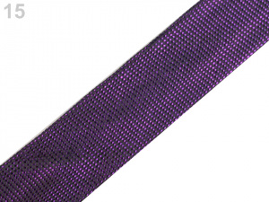 Šikmý proužek lurexový šíře 15 mm zažehlený rozměřený