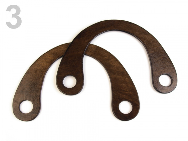 Dřevěná ucha na tašky 15x22 cm s dírami