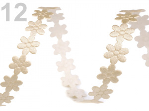 Saténový prýmek šíře 10 mm květ