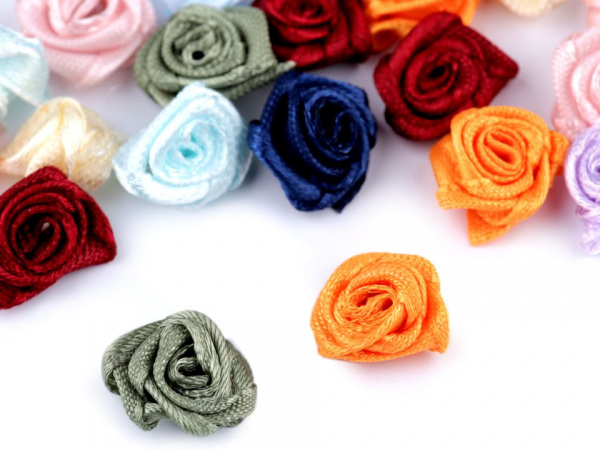 Saténová růže Ø12-15 mm