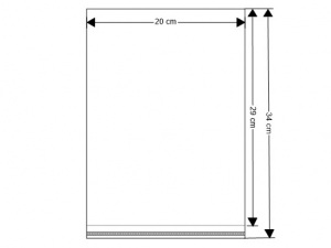 Celofánové sáčky s lepicí lištou 20x29 cm