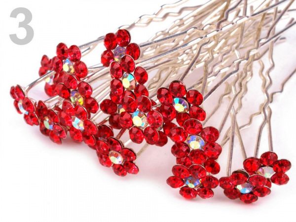 Štrasová vlásenka květ Ø6 mm