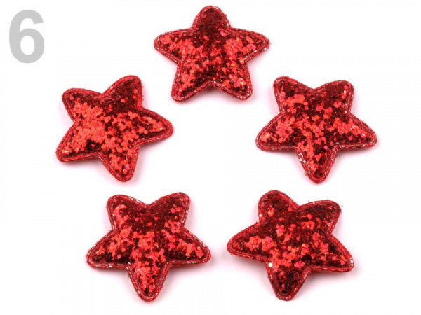 Hvězda s glitry Ø35 mm