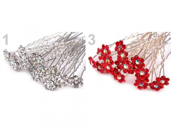 Štrasová vlásenka květ Ø6 mm