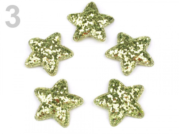Hvězda s glitry Ø35 mm