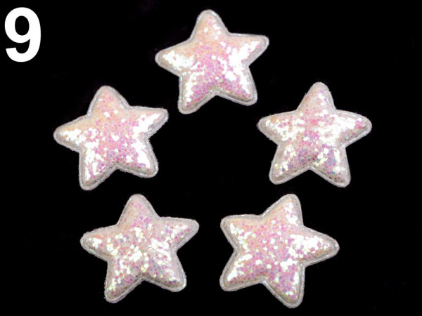 Hvězda s glitry Ø35 mm
