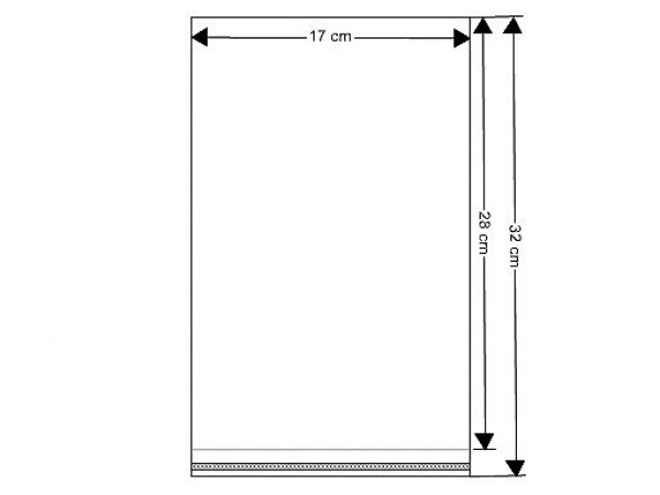 PP sáček s lepicí klopou 17x28 cm