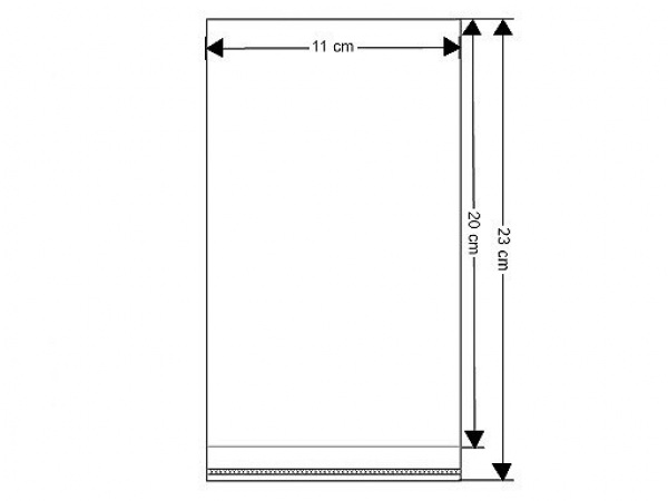 PP sáček s lepicí klopou 11x20 cm