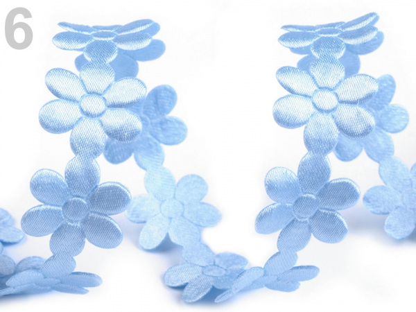 Saténový prýmek šíře 20 mm květ