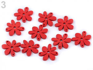 Dřevěný květ 20x25 mm