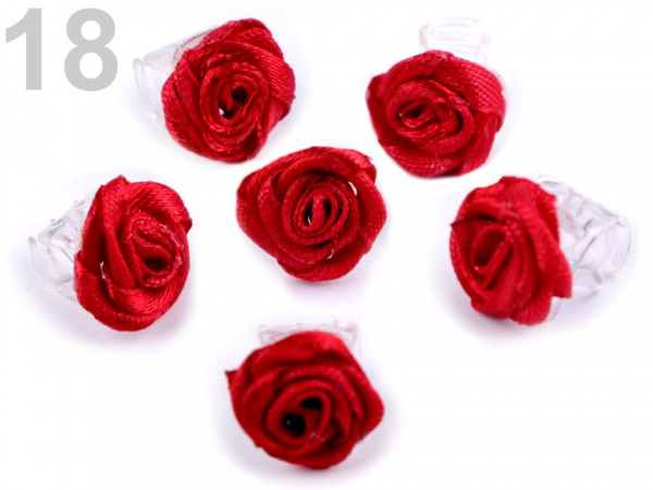 Skřipec do vlasů 10x13-15 mm s růžičkou ELIS