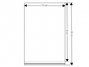 PP sáček s lepicí klopou 13x20 cm