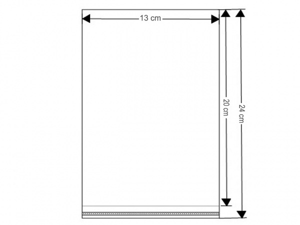 PP sáček s lepicí klopou 13x20 cm