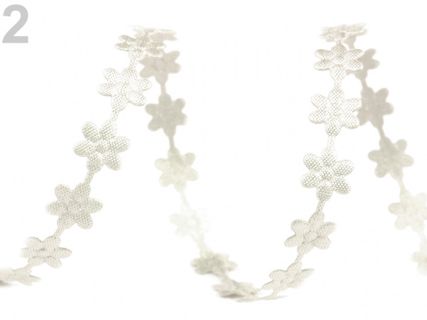 Saténový prýmek šíře 7 mm květ